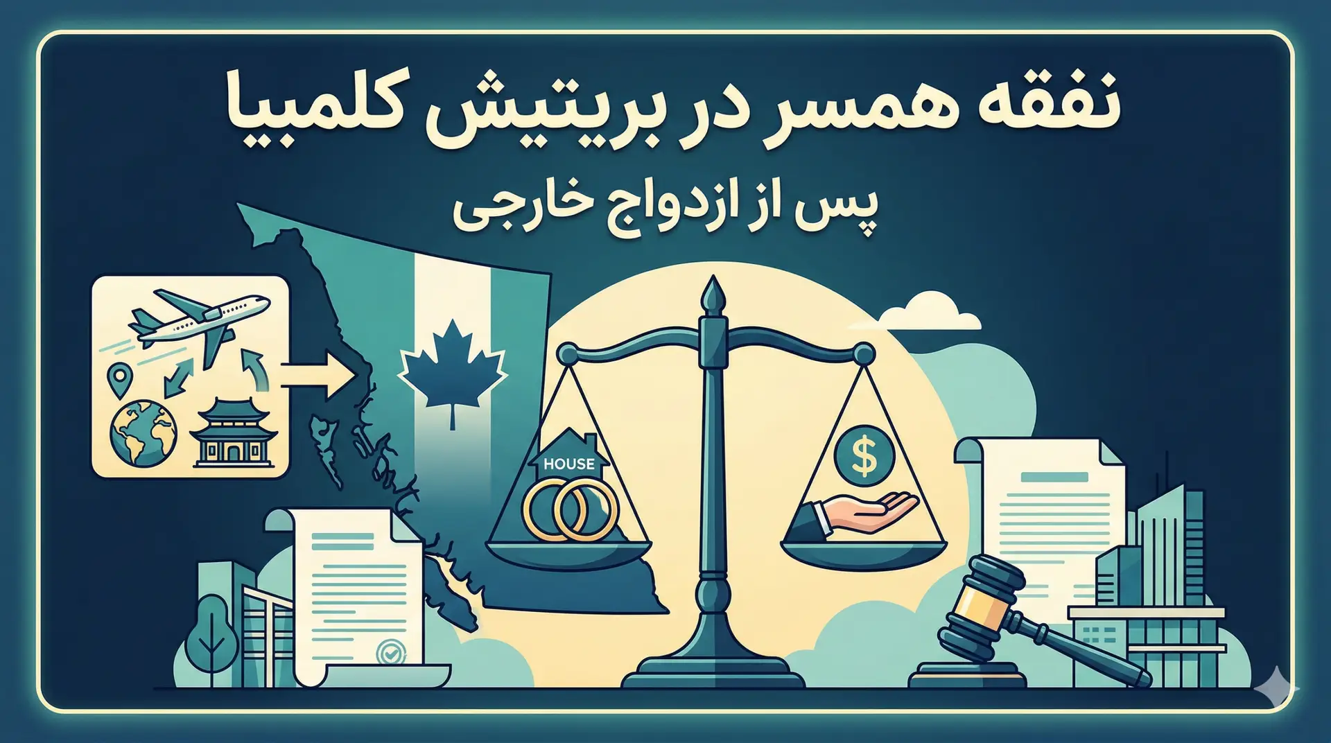 نفقه همسر در بریتیش کلمبیا پس از ازدواج در ایران
